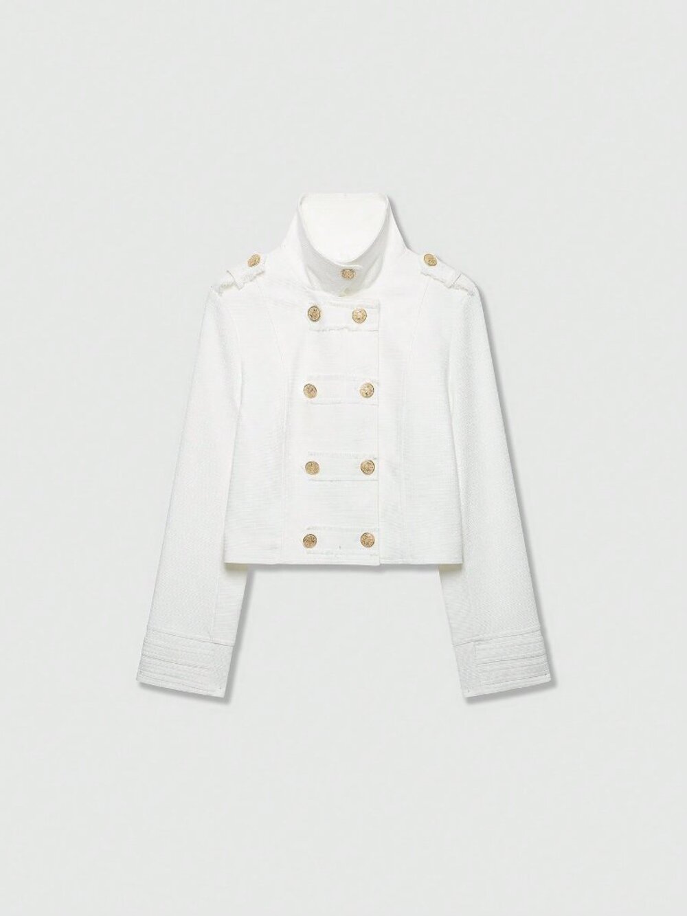 White Elegant Women's Stand Collar Casual Travel Long Sleeve Jacket